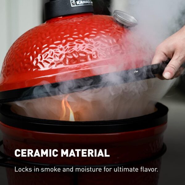Kamado Joe KJ13RH Joe Jr Charcoal Grill, Blaze Red - Image 2