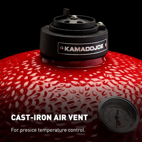Kamado Joe KJ13RH Joe Jr Charcoal Grill, Blaze Red - Image 7