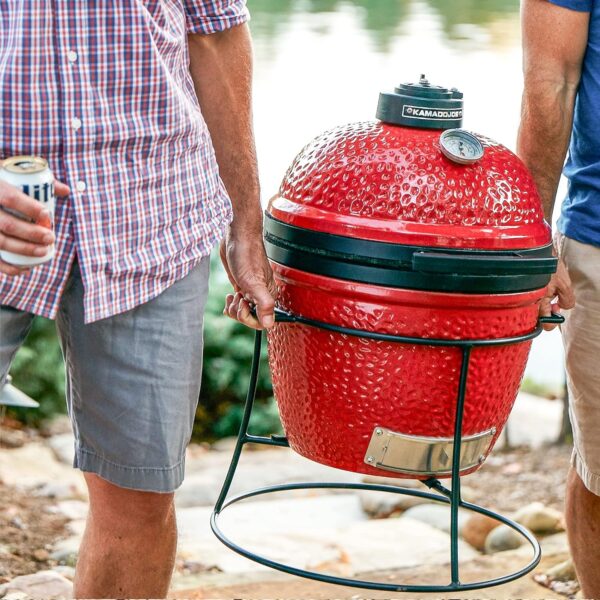 Kamado Joe KJ13RH Joe Jr Charcoal Grill, Blaze Red - Image 4