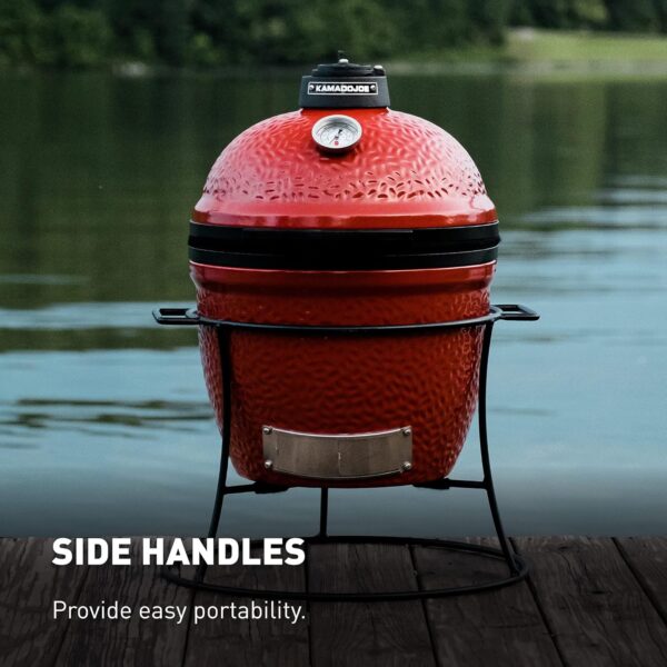 Kamado Joe KJ13RH Joe Jr Charcoal Grill, Blaze Red - Image 6