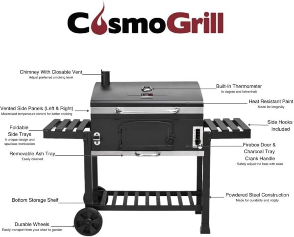 SPRING SALE! CosmoGrill Outdoor XXL Smoker Barbecue - Image 5