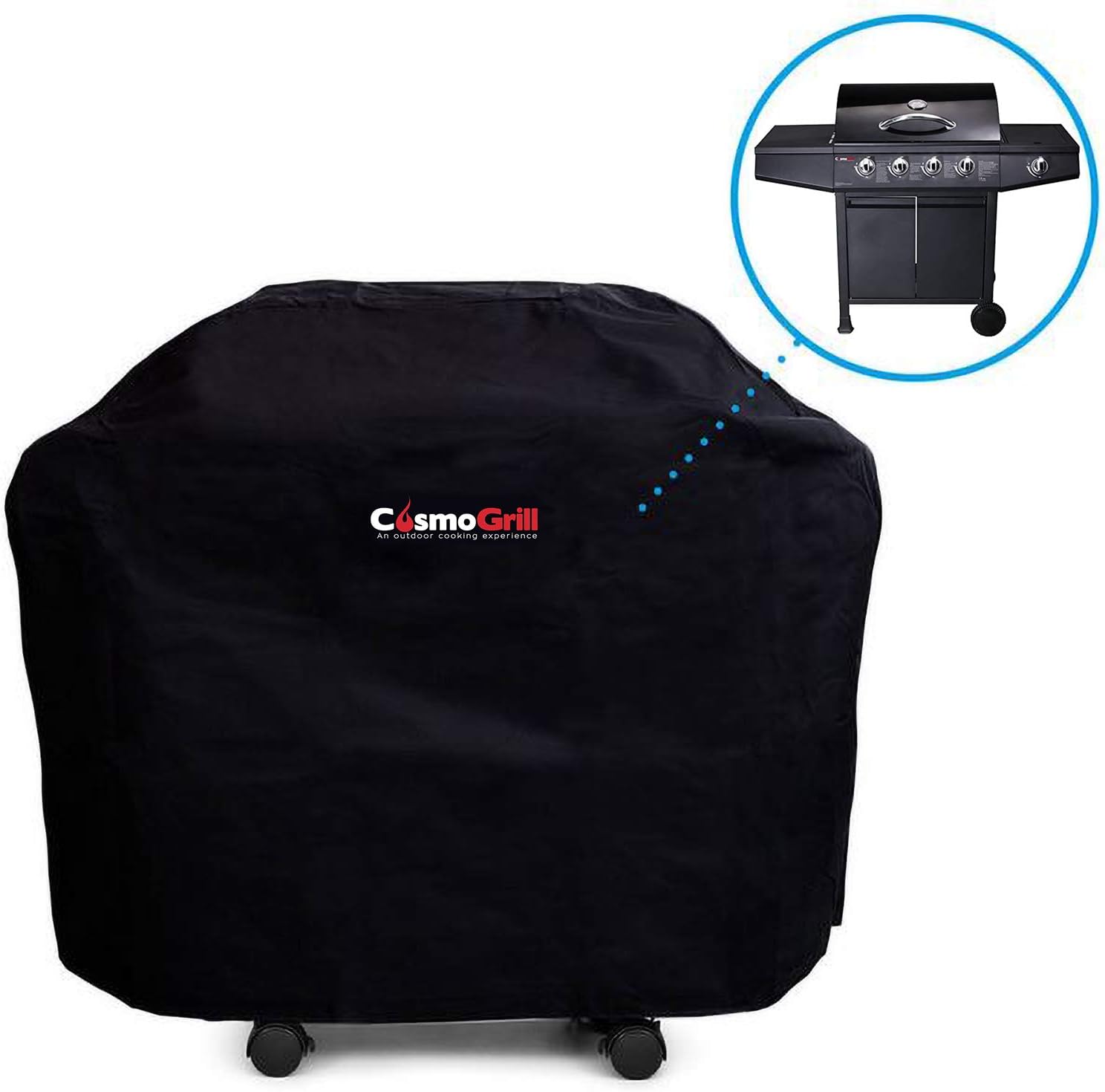 CosmoGrill 4+1 Series Gas BBQ with Side Barbecue Burner and Storage (4+1 BBQ with Cover) - Image 4